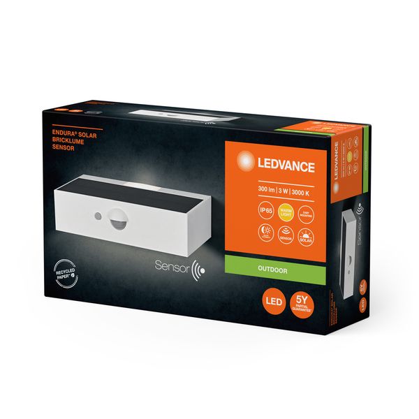 ENDURA SOLAR BRICKLUME SEN WT      LEDV image 1