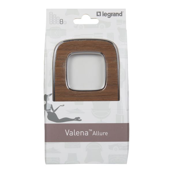 Plate Valena Allure - 2 gang - walnut image 4