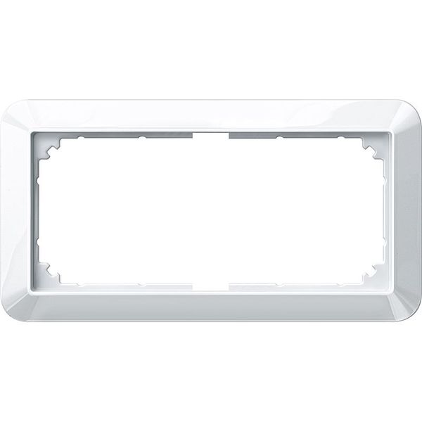 1-M frame, 2-fold without middle bar, polar white glossy image 1