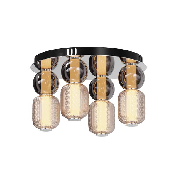 Modern Drop Ceiling lamp Chrome image 1