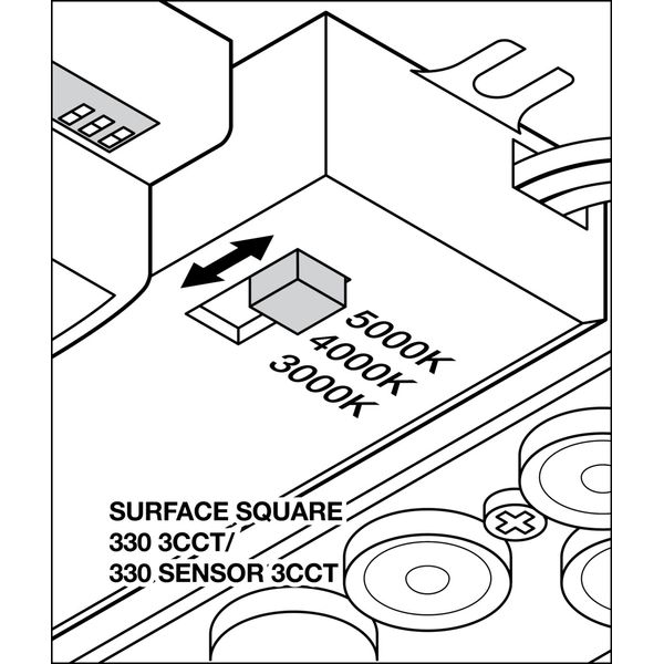 SURFACE SQUARE 330 3CCT SENSOR 24W 3CCT IP44 image 19