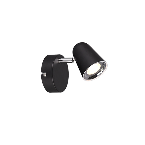 Toulouse LED spotlight 1-pc matt black image 1