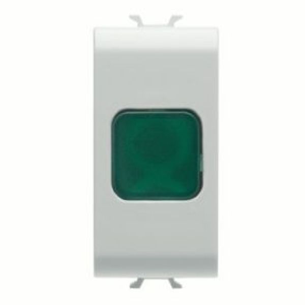 SINGLE INDICATOR LAMP - GREEN - 1 MODULE - WHITE - ANTIBACTERIAL - CHORUSMART image 1