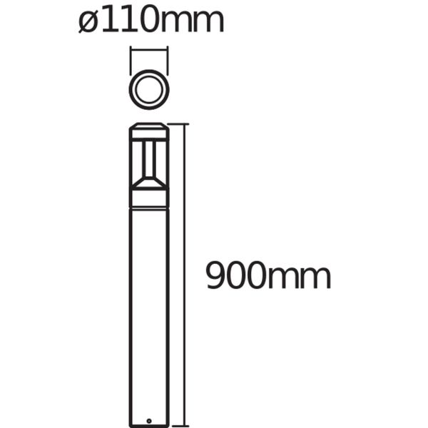 ENDURA® STYLE LANTERN MODERN Modern 90cm 12W image 9