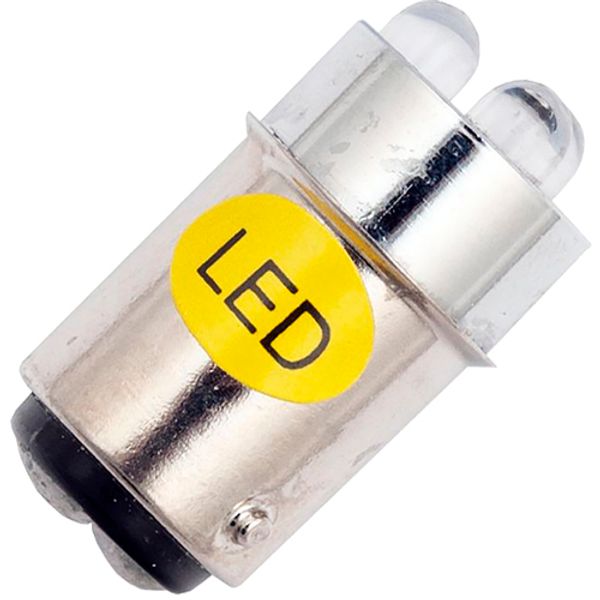 Ba15d 3x Single LED T16x35 24V 20mA AC/DC Yellow 20Khrs image 1