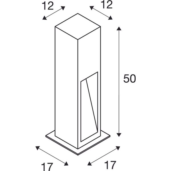 ARROCK STONE LED, 50cm, angular image 2