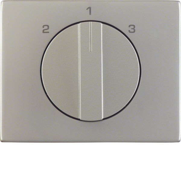 Centre plate rotary knob 3-step switch, Berker K.5 stainless steel, me image 1