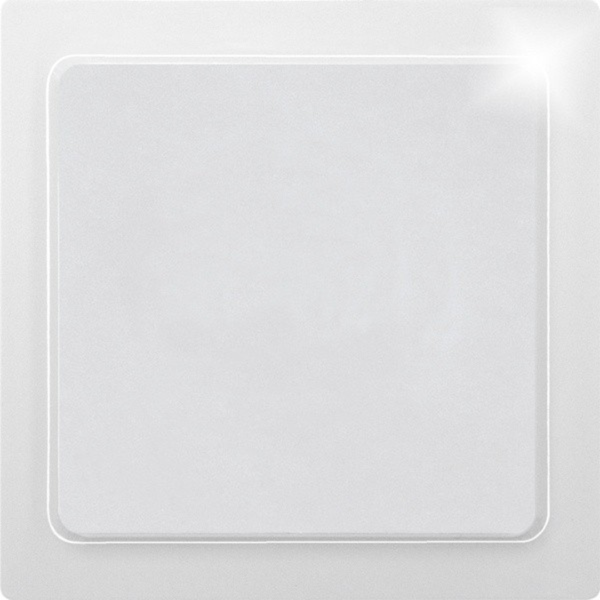 Blind cover E-Design55 for R1UE55, R2UE55, R3UE55 and R4UE55, polar white glossy image 1