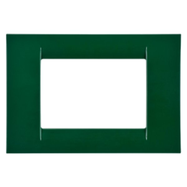 VIRNA PLATE - IN TECHNOPOLYMER GLOSS FINISHING - 3 GANG - RACING GREEN - SYSTEM image 2