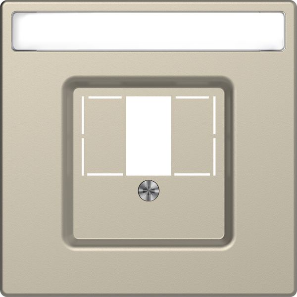 Central plate with square opening and label field, sahara, System Design image 1