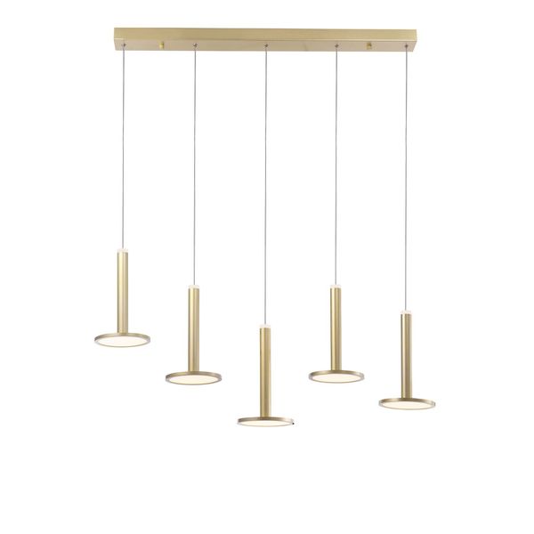 Brass Gold Aluminium   & Acrylic  LED 50 Watt 230 Volt   3946Lm 3000K IP20  L: 107 W: 15 H: 150 cm Adjustable Height image 1