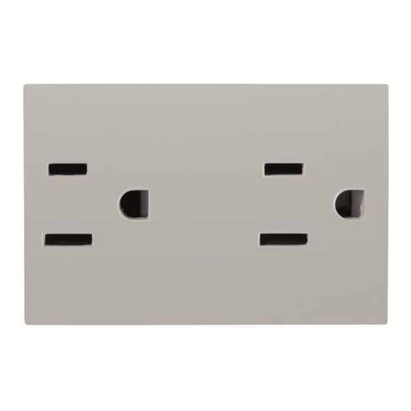 N2328 PL Socket outlet NEMA 5-15R NEMA Silver - Zenit image 1