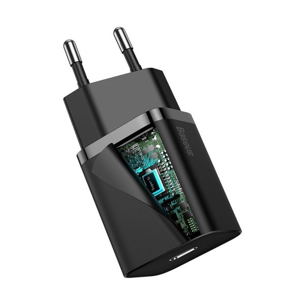 Wall Quick Charger Super Si 20W USB-C QC3.0 PD, Black image 6