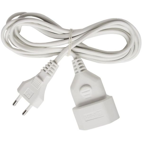 Plastic extension cable 3m white H03VVH2-F 2x0,75 image 1