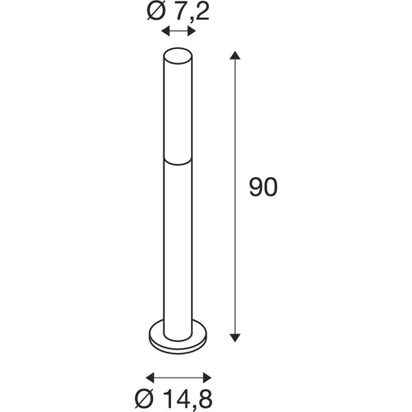 APONI 90 LED Outdoor Floor stand, anthracite, 3000K, IP65 image 2