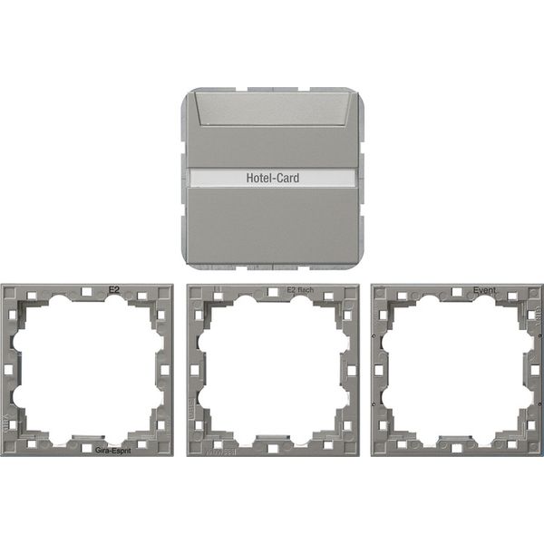 hotel-card 2-way m-c (ill.) in.sp. System 55 stainl.steel(lac.) image 1