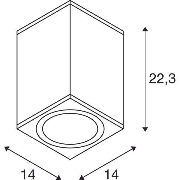 ENOLA SQUARE L, outdoor LED surface-mounted ceiling light anthracite CCT 3000/4000K image 2