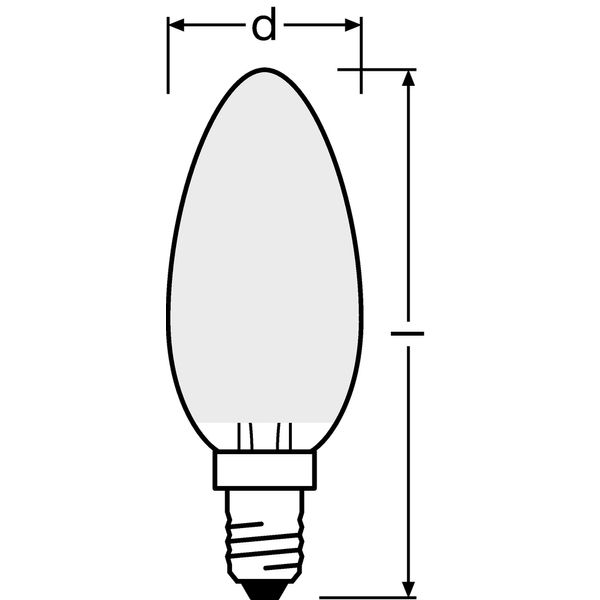 LED BASE CLASSIC B 4 W/2700 K GLFR E14 image 4