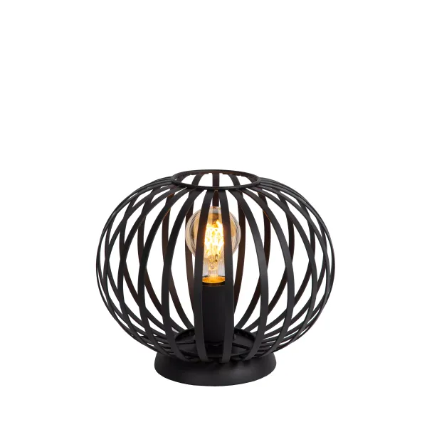 Lucide MANUELA - Table lamp - Ø 25 cm - 1xE27 - Black image 1