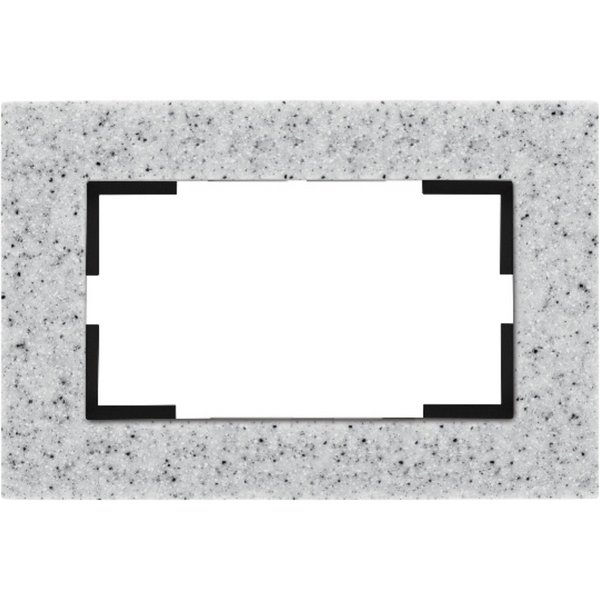 Novella Accessory Corian - Dusk Two Gang Flush Mounted Frame image 1