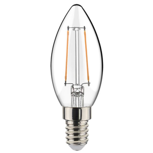 LED Filament Bulb - Candle C35 E14 2.5W 250lm 2700K Clear 320°  image 1