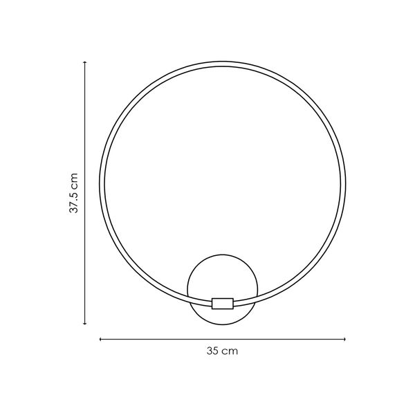 LED eclipse wall light Ø 35 cm white image 4