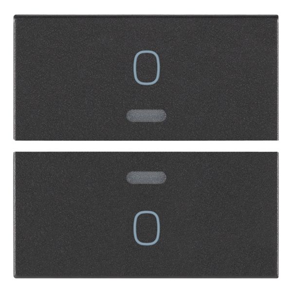 Two half-buttons 2M O symbol grey image 1