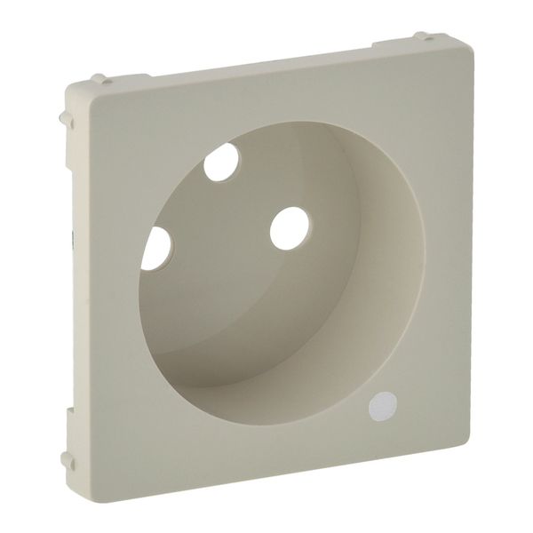 Cover plate Valena Life - 2P+E socket - French std - with indicator - ivory image 1