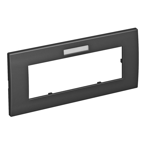 Cover frame AR45-BF3, for accessory mounting box 71GD9-2, triple, with labelling panel for horizontal device installation image 1