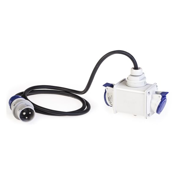2-WAY ADAPTOR 2P+E 16A IP44 W/CABLE image 5