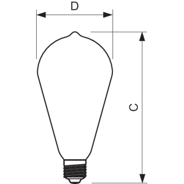 CorePro LEDBulbND 7-60W E27 ST64 827CL G image 2