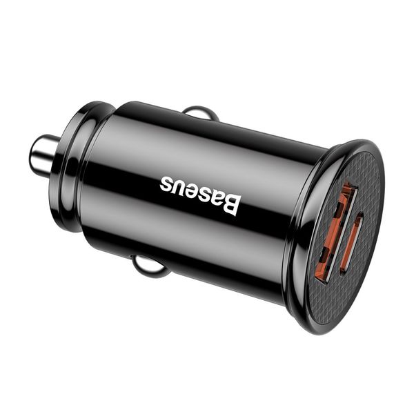 Car Charger 30W 12-24V USB + USB-C QC4.0+ SCP AFC, Black image 2