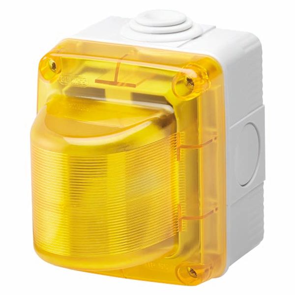 INDICATOR LAMPS - 15W - 230V - YELLOW DIFFUSOR - IP55 - GREY RAL 7035 image 2