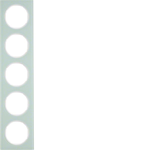 Frame 5gang, R.3, glass p. white image 1