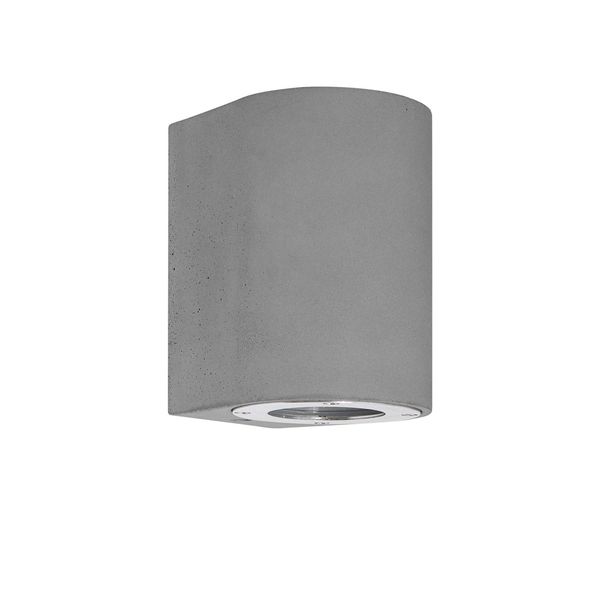 Gray Concrete Glass Diffuser LED GU10 1x7 Watt IP65 100-240 Volt Bulb Excluded Light Down D: 8.6 W: 10 H: 12 cm image 1