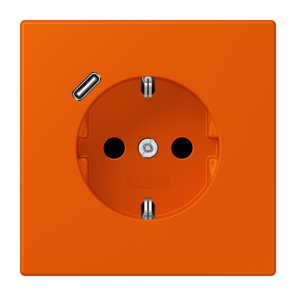 SCHUKO socket with USB type C LC4320S LC1520-18C260 image 1