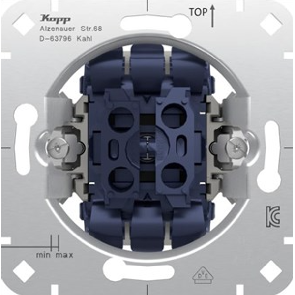 venetian switch, Single-pole pushbutton, Rocker, Flush-mounted (stucco), 250V, 10A, Aluminium, RAL9006 image 1