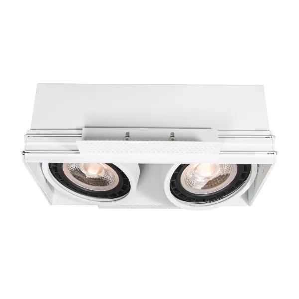 Lucide TRIMLESS - Recessed spotlight - 2xGU10 - White image 1