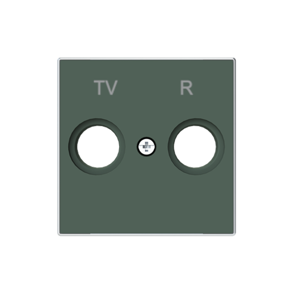 8550 CM Cover TV / R socket SAT 1 gang Green - Sky Niessen image 1