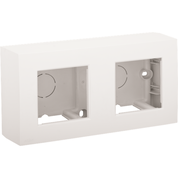 Double surface-mounting kit for two flush-mounting functions, white image 1