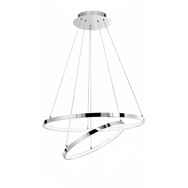 Not Dimmable Chrome Aluminium   & Acrylic  LED 74 Watt 230 Volt   4025Lm 3000K IP20  D: 60 H: 120 cm Adjustable Height & Rotating image 1