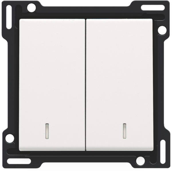 Finishing set with double lens for two-circuit switch, two-way switch image 2