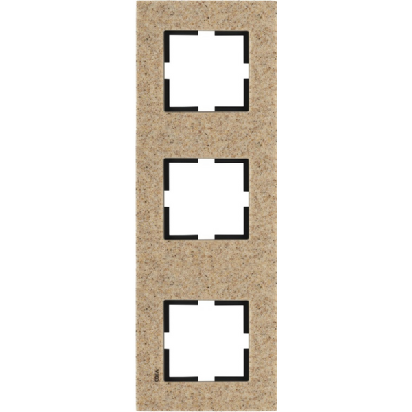 Novella Accessory Corian - Sandstone Three Gang Frame image 1