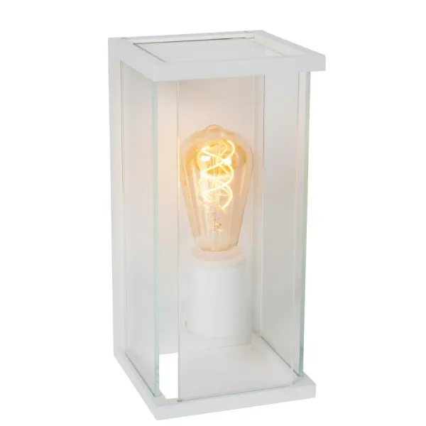 Lucide CLAIRE - Wall lamp Indoor/Outdoor - 1xE27 - IP54 - Motion sensor - White image 1