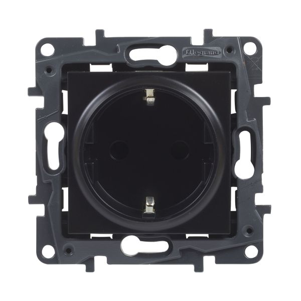 2P+E SCH SOCKET SHUTTERS, AUTO, BLACK image 4