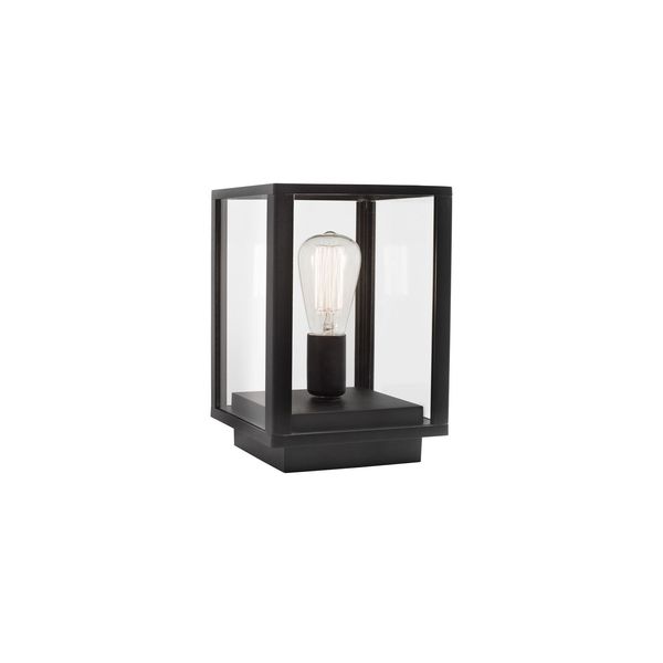 Black Die-Casting Aluminium Clear Glass LED E27 1x12 Watt 220-240 Volt IP54 Bulb Excluded L: 20 W: 20 H: 29 cm image 1