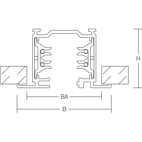 3-circuit tracks L 2000 B 53 H 33 colour: aluminium 0 - 250 V 7512-20- image 3