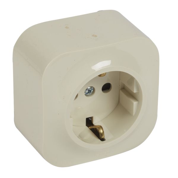 German std socket 2P+E Forix - with shutters - IP 2X - 16 A - 250 V~ - ivory image 1