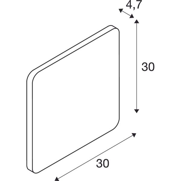 PLASTRA SQUARE wall light, square, white, 48 LED, 3000K image 2