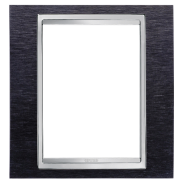 LUX PLATE - BRITISH STANDARD - METAL - 1 GANG  - BLACK ALUMINIUM - CHORUSMART image 1